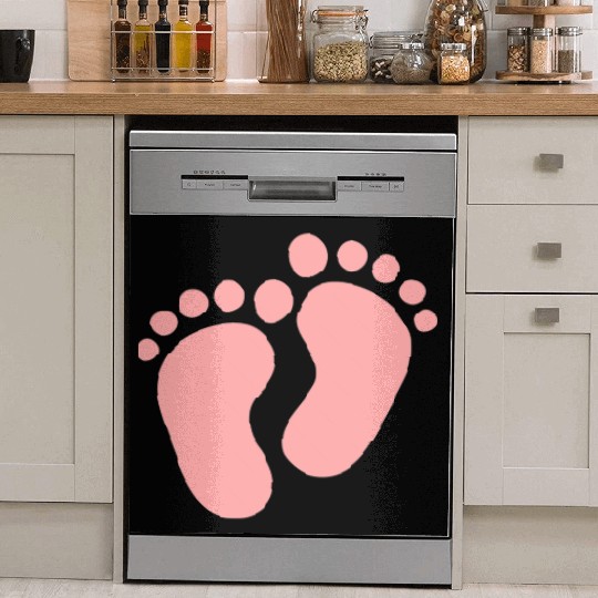 Baby Feet Pastel Pink Pregnancy Maternity Dish Washer Covers