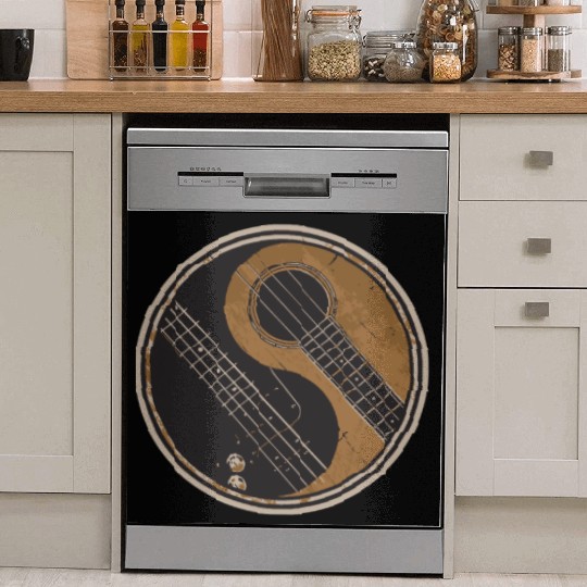 Guitar Ying Yang Gift Guitar Player Dish Washer Covers