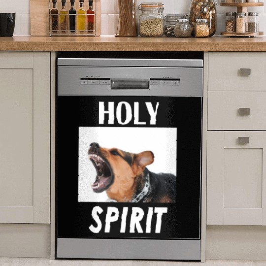 Holy Spirit dog barking Dish Washer Covers