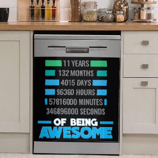 11th Birthday Anniversary Awesome - 11 Years Gift Dish Washer Covers