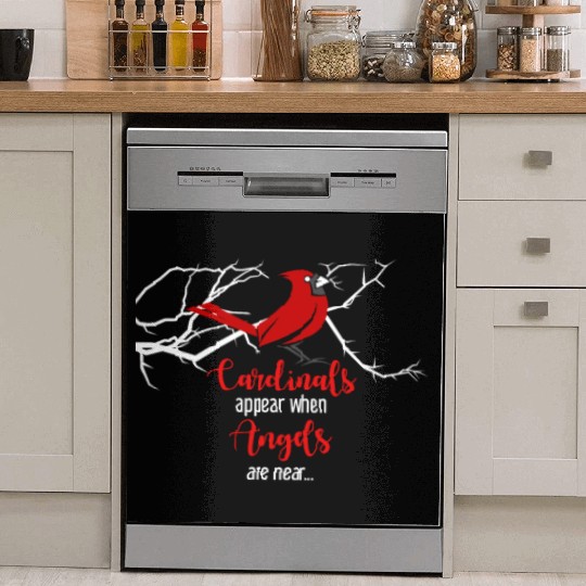 Cardinals Appear When Angels Are Near Bird Animal Dish Washer Covers