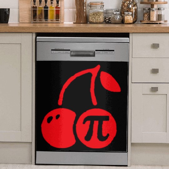 Cherry Pi Day Dish Washer Covers Funny Math Nerd Pie Teacher