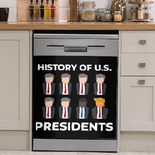 History Of US Presidents - Trump,Obama,Gift Dish Washer Covers