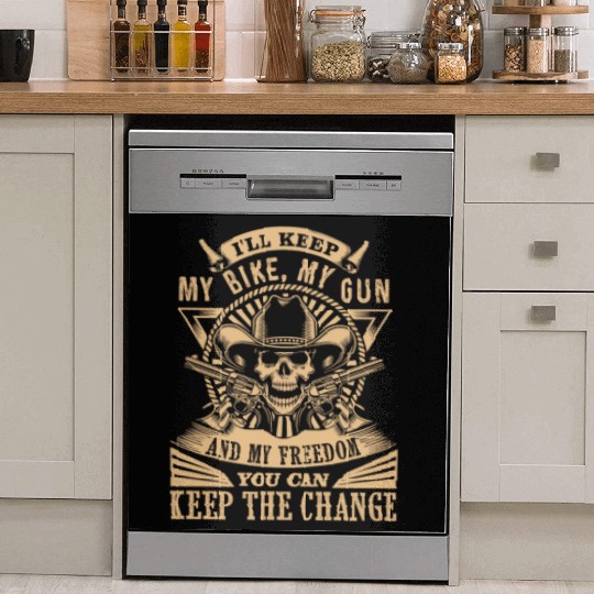 Bike Gun freedom keep change life Dish Washer Covers
