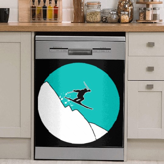 Skiing mountains - gift Dish Washer Covers