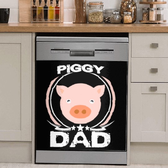 Piggy Dad Dish Washer Covers Cute Fathers Day Gift Farm Animal