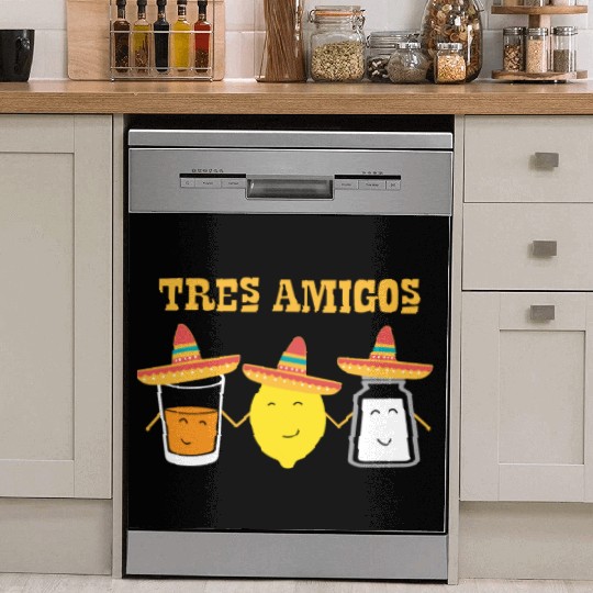Tequila and friends, salt and lemon makes it Dish Washer Covers