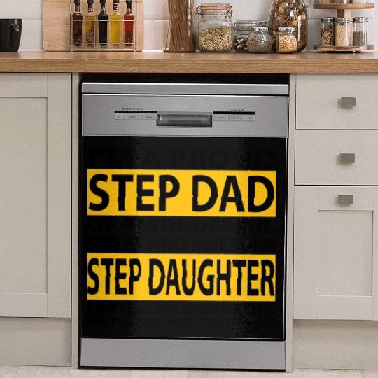 Funny Step Dad Dish Washer Covers Fathers Day Gift Step