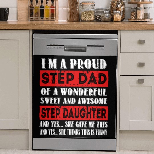 Funny Step Dad Dish Washer Covers Fathers Day Gift Step Daughte