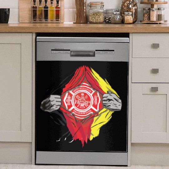 German Volunteer Fire Brigade Firefighter Dish Washer Covers