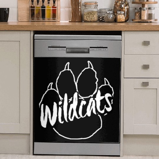 Wildcats Paw Print Back To School Spirit Mascot Dish Washer Covers
