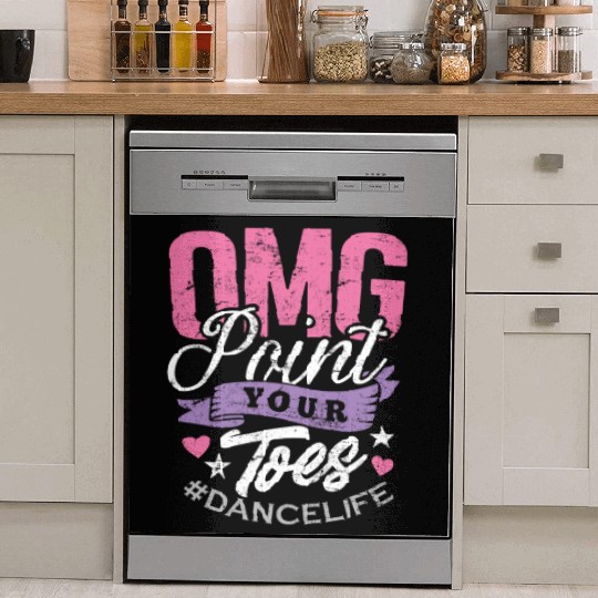 Dance Teacher Dish Washer Covers OMG Point Your Toes Dancing