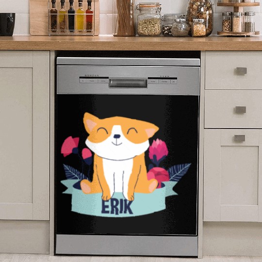 Happy Pembroke Welsh Corgi Puppy Dish Washer Covers