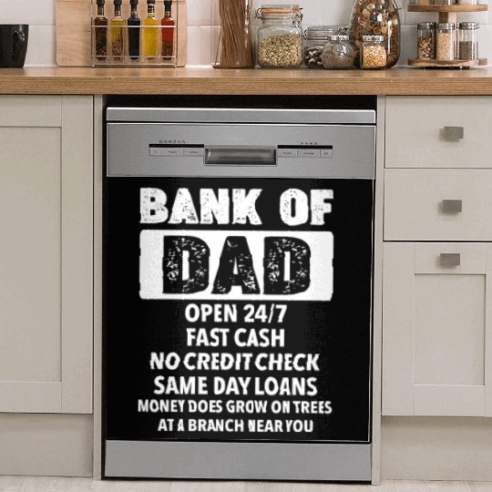 The Bank Of Dad Money Grows On Trees Father's Day Dish Washer Covers