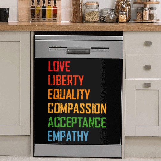 Love Liberty Equality LGBTQ Feminism Gay Pride Dish Washer Covers