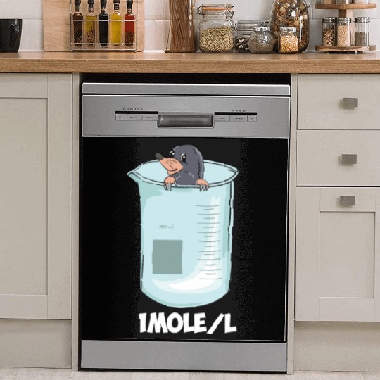 One Mole Per Liter Funny Chemistry Science Joke Dish Washer Covers