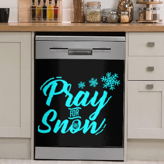 Pray for Snow Snow White Christmas Praying Dish Washer Covers