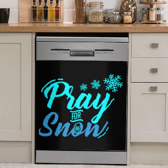 Pray for Snow Snow White Christmas Praying Dish Washer Covers