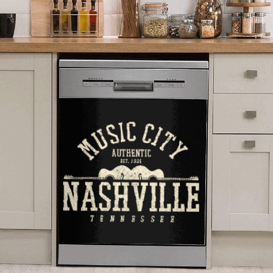 Nashville Guitar Country Music City Tennessee Gift Dish Washer Covers