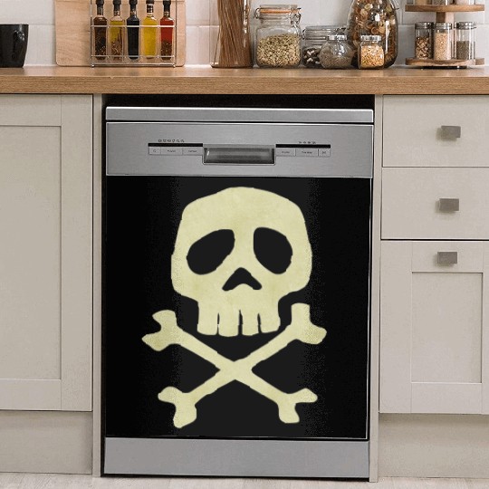 Misfits Style Captain Harlock Skull Crossbones Dish Washer Covers