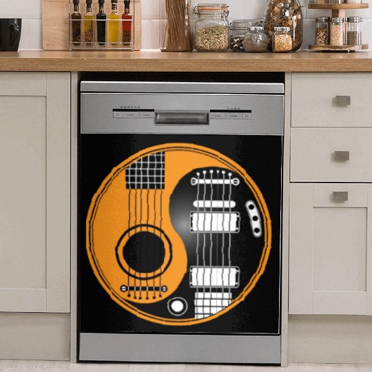 Guitar Ying Yang Dish Washer Covers