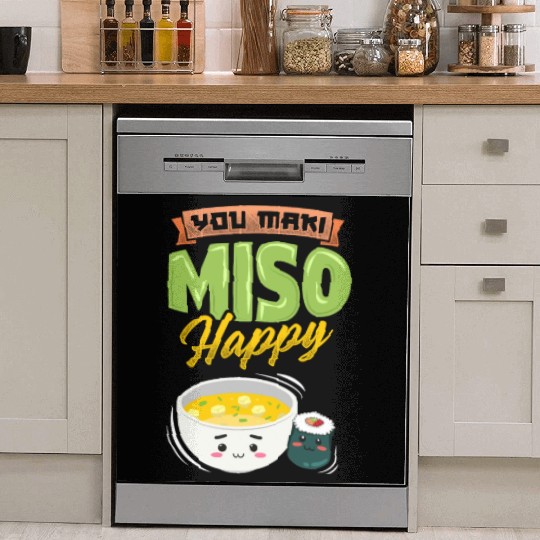 You Maki Miso Happy Sushi Soup Anime Manga Otaku Dish Washer Covers