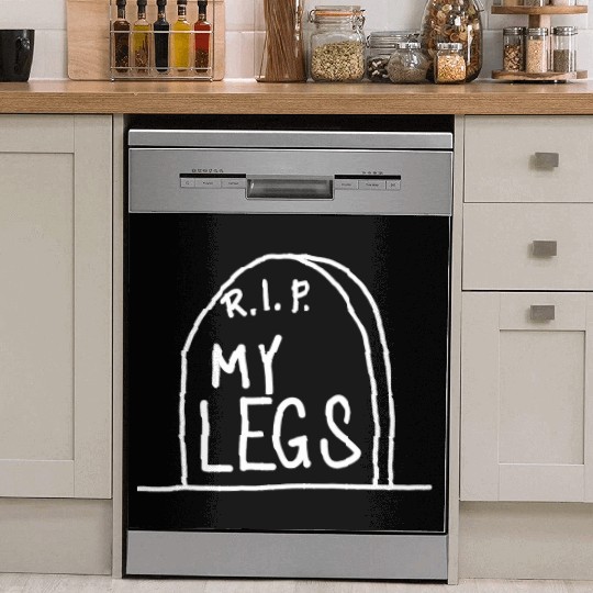 Gravestone RIP My legs gym Dish Washer Covers