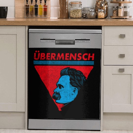 Vintage Übermensch Nietzsche Philosophy Nihilism Dish Washer Covers