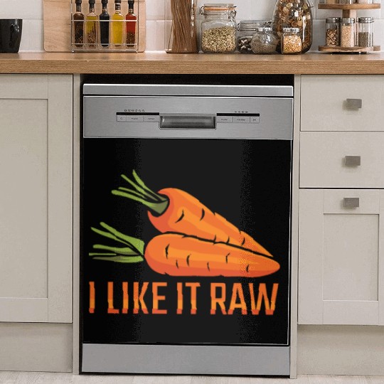 Funny Veggie Foodie Vegetarian Carrot Raw Food Dish Washer Covers