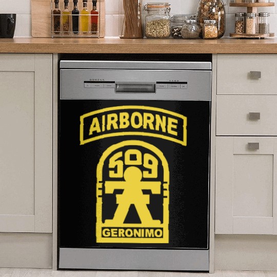 Geronimo 509th Airborne Parachute Infantry US Army Dish Washer Covers