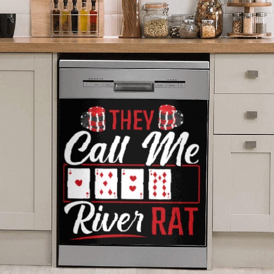 River Rat Funny Poker Player Texas Holdem Lucker Dish Washer Covers