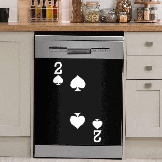 2 of Spades Playing Card Halloween Costume Dish Washer Covers