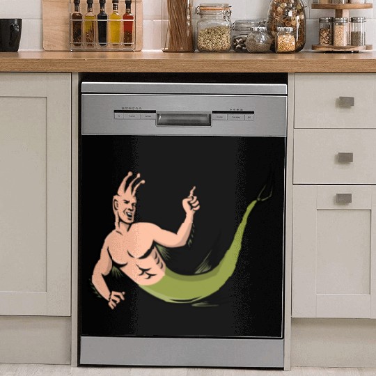 Sea Monkey Pointing Mascot Dish Washer Covers