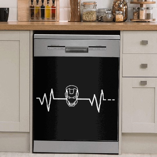 Heartbeat Ironman Iron Man Mask Suit Tony Stark Dish Washer Covers