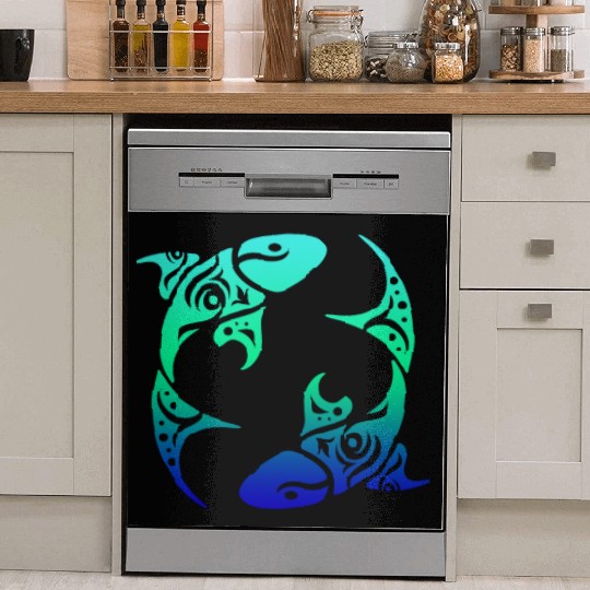 T Tattoo Pisces Horoscope Gift Idea Dish Washer Covers