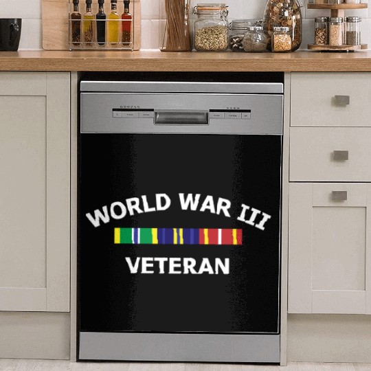 World War 3 Veteran Joke Gift Dish Washer Covers