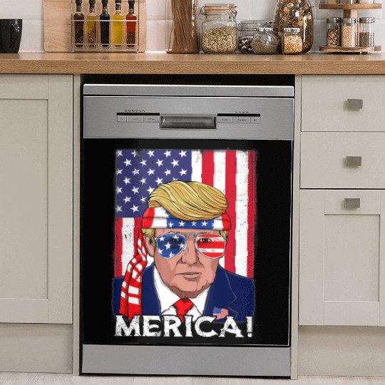 4th Of July Trump Merica USA Boys Girls Kids Dish Washer Covers