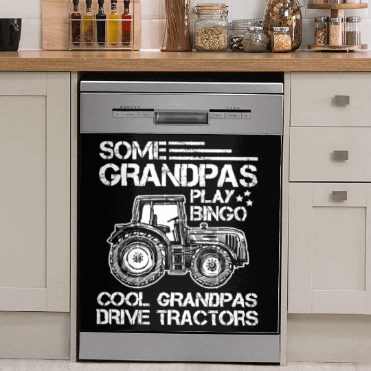 Tractor Grandfather Farmer Ranch Grandparents Dish Washer Covers