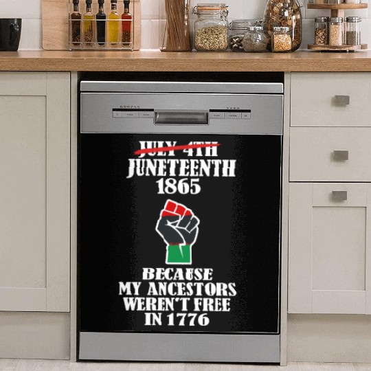 Juneteenth Ancestors Black African American Flag.. Dish Washer Covers