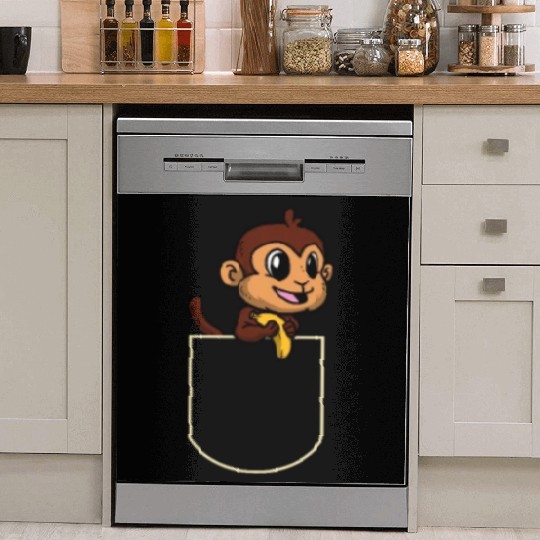 Ape In The Pocket Gift Monkey Pocket Dish Washer Covers