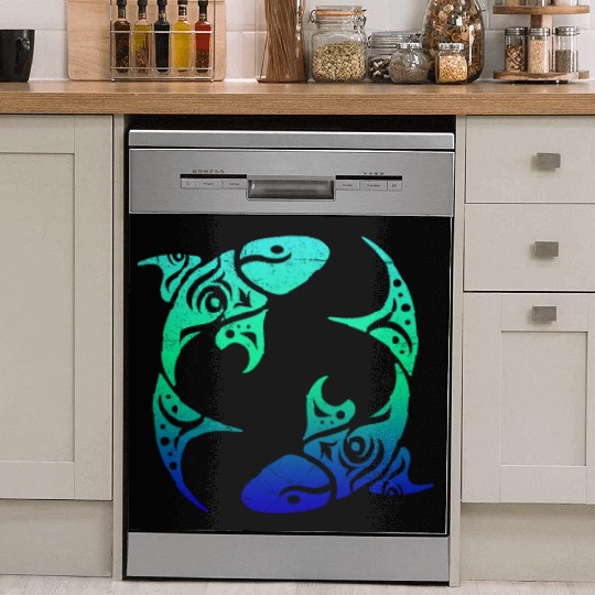 T Tattoo Pisces Horoscope Gift Idea Dish Washer Covers