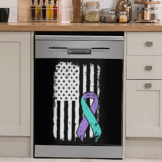 Suicide Prevention Awareness Ribbon - USA American Dish Washer Covers