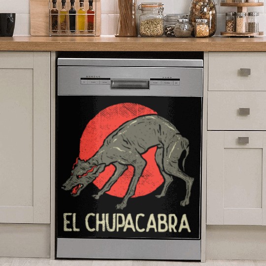 Chupacabra, Cryptid, Cryptozoology, Funny Chupacab Dish Washer Covers