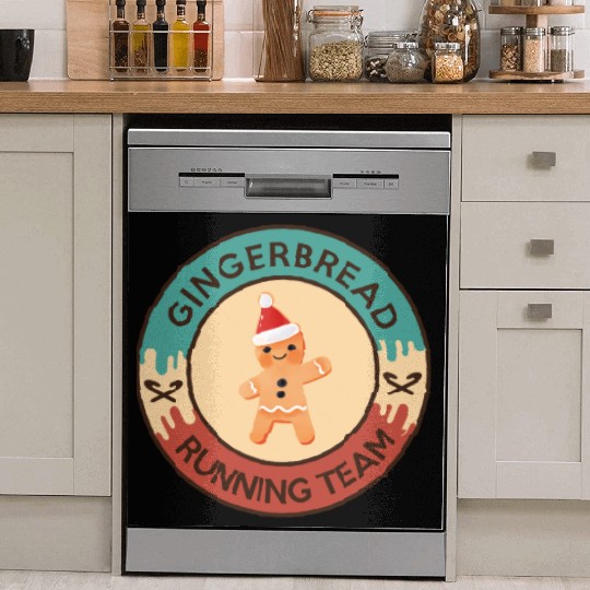 Gingerbread Running Team Dish Washer Covers