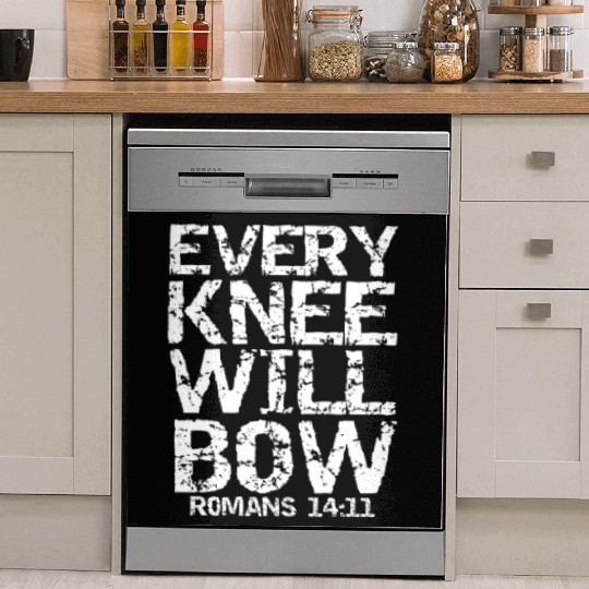 Bold Christian Bible Verse Quote For Men Every Kne Dish Washer Covers