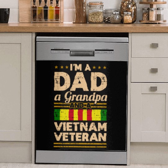 Dad Grandpa Vietnam Veteran Vintage Dish Washer Covers
