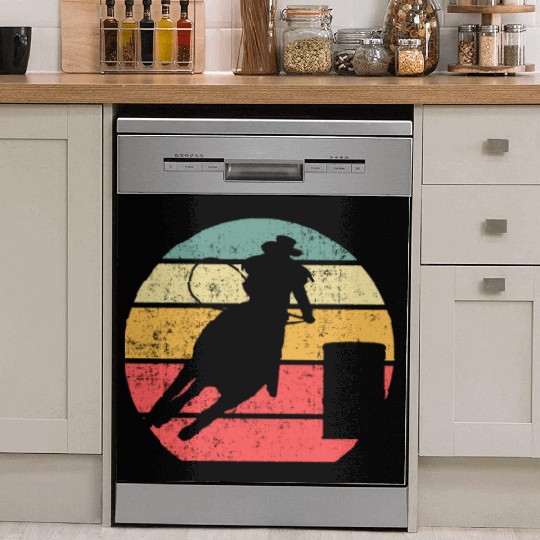 Barrel Racing Retro Dish Washer Covers