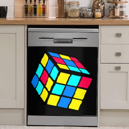 90s 80 Trendy Nostalgia Cube Dish Washer Covers