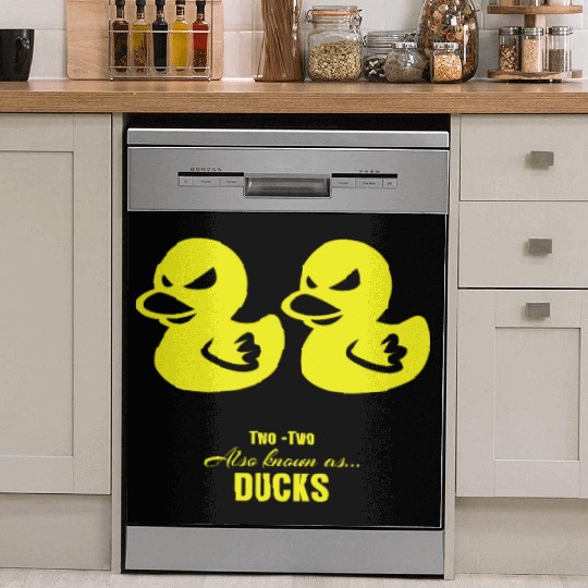 Poker - Yellow 2-2 "Ducks" Pocket Twos, Deuces Dish Washer Covers