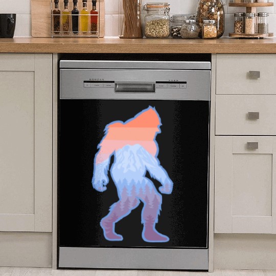 Mt Rainier Bigfoot Sasquatch Dish Washer Covers